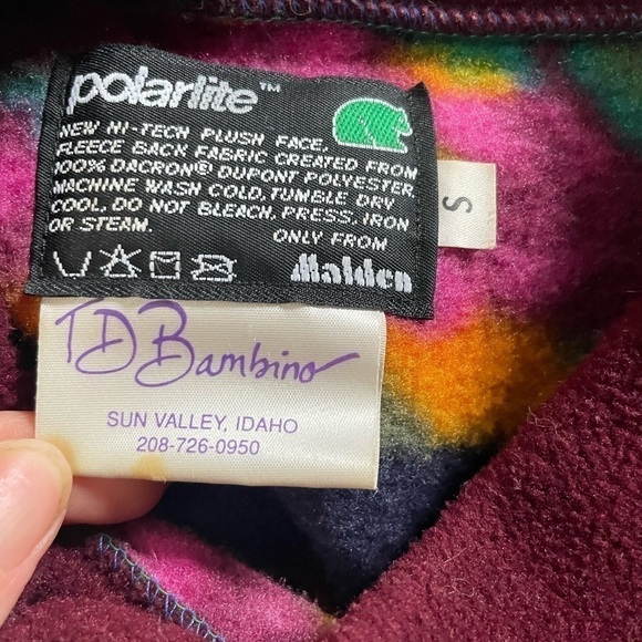 Vintage Malden Polarlite 90s Fleece Pullover Sun Valley - Picture 6 of 6